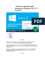 Cuáles Son Todos Los Comandos para Ejecutar Programas en Windows 10