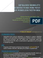Sip Based Mobility Architecture For Next Generation Wireless - FINAL