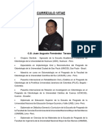 Currículo Vitae CD Juan Augusto Fernández Tarazona