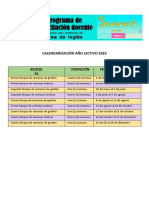 Calendarizacion 2022 -Inred Peru