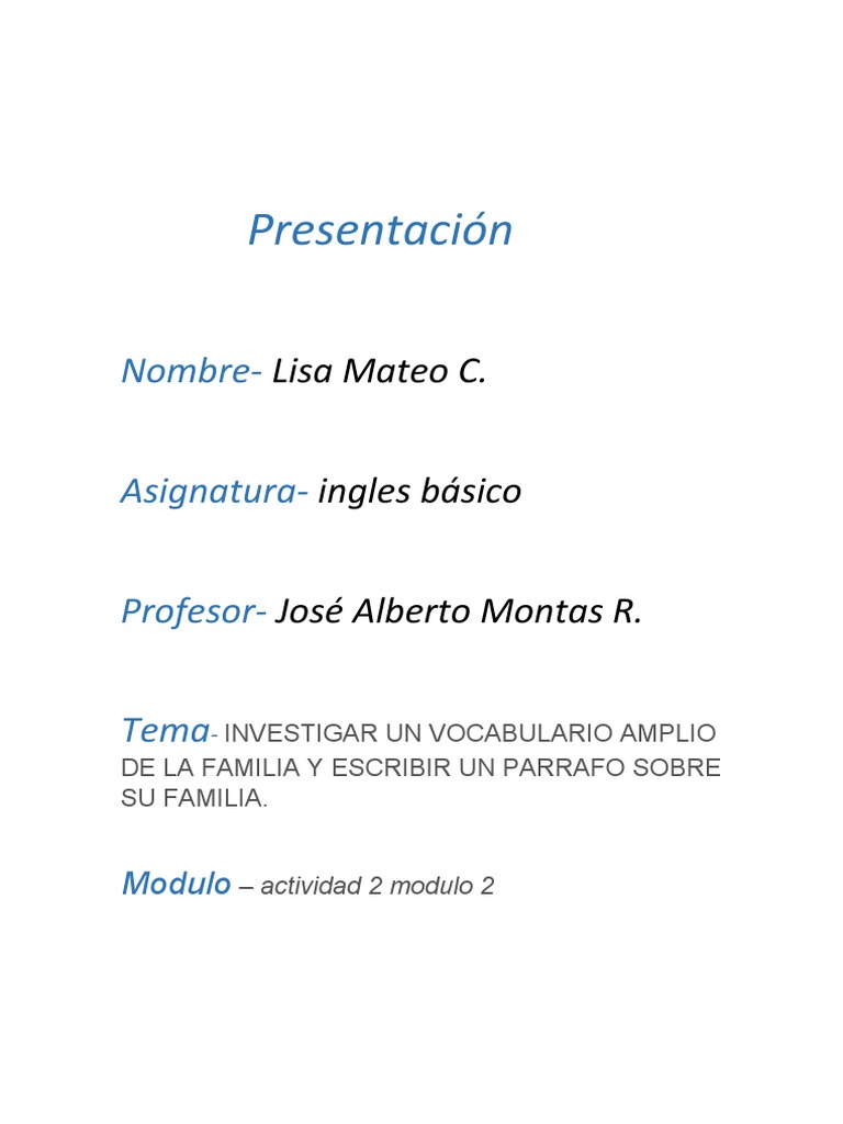 Actividad 2 Modulo 2 Lisa | PDF