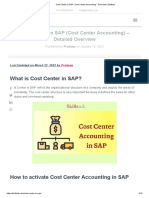 Cost Center in SAP _ Cost Center Accounting - Overview _ Skillstek