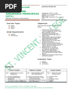 Auditing and Assurance Principles (AT1) : St. Vincent College