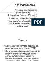 Types of Mass Media and Their Influence