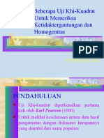 Materi Kuliah Ke 12. Uji Khi-Kuadarat Untuk Memerikas Ketidaktergantungan Dan Homogenitas (Sriati, 5-4-2022)