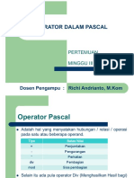 Pertemuan 3 - Operator Pascal