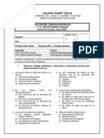 Evaluación 1 Ciencias Naturales