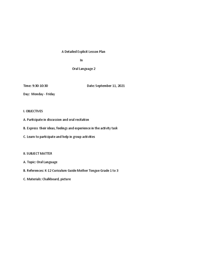 Lesson Plan | PDF | Lesson Plan | Cognitive Science