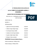 DETERMINACIÓN DE A VIDA UTIL DEL CAFÉ SOLUBLE. Equipo 1.