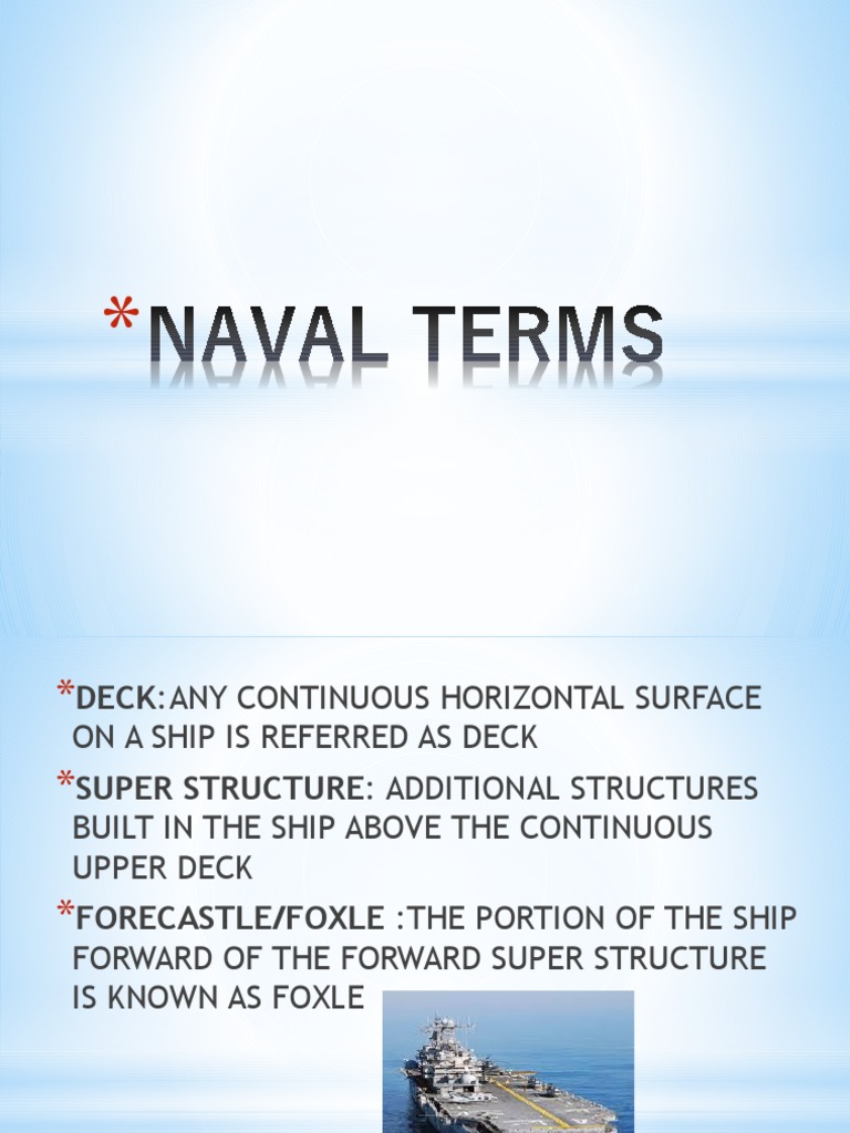 Naval Terms PDF Ships Deck (Ship)
