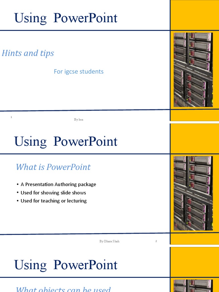 Using Powerpoint Hints and Tips PDF