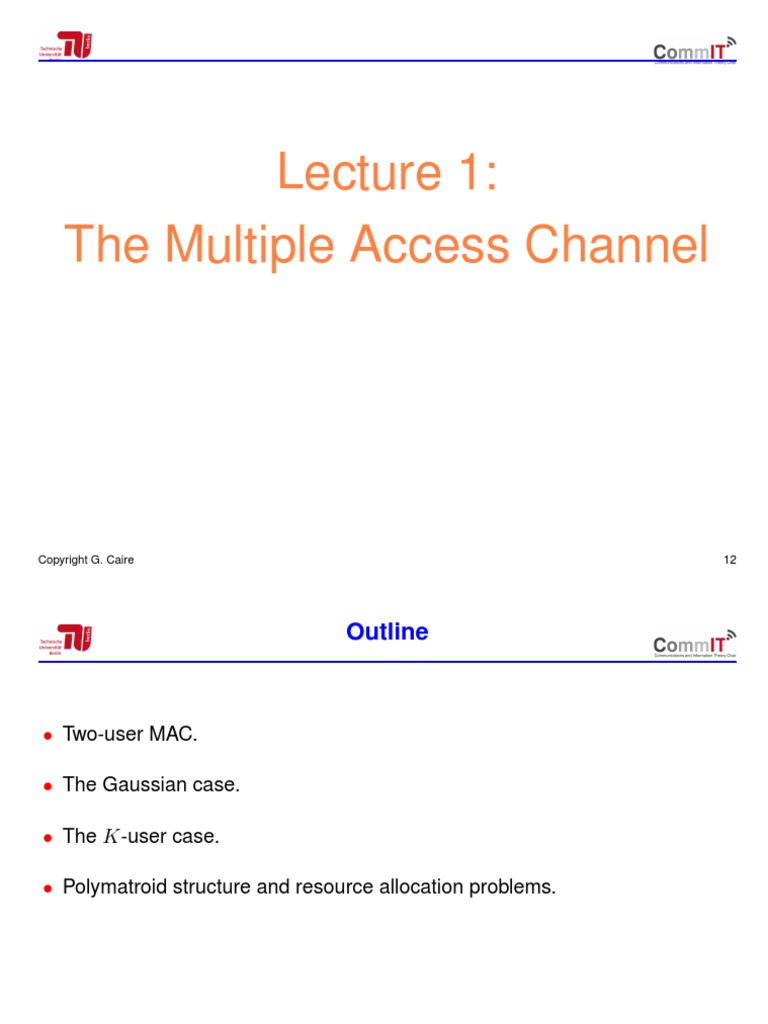 NIT-multiple Access Channel | PDF | Computer Science | Telecommunications