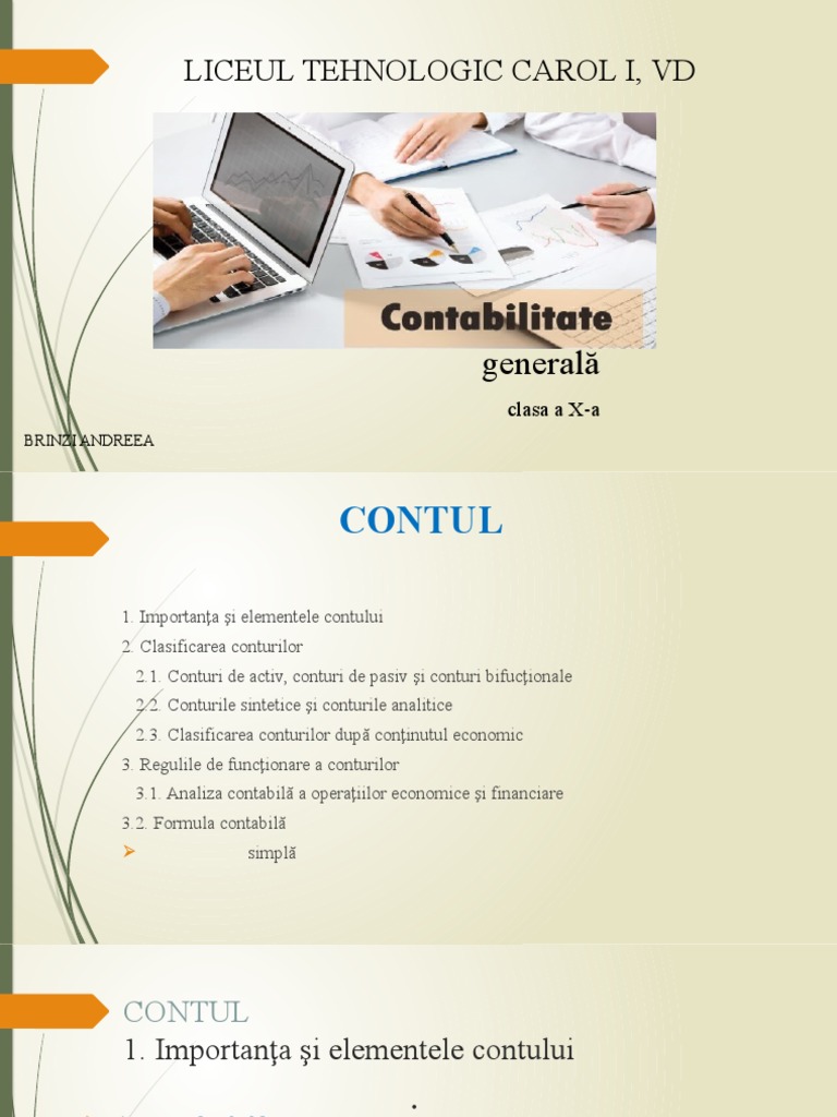 Contul Formula Contabila Simpla Compusa | PDF