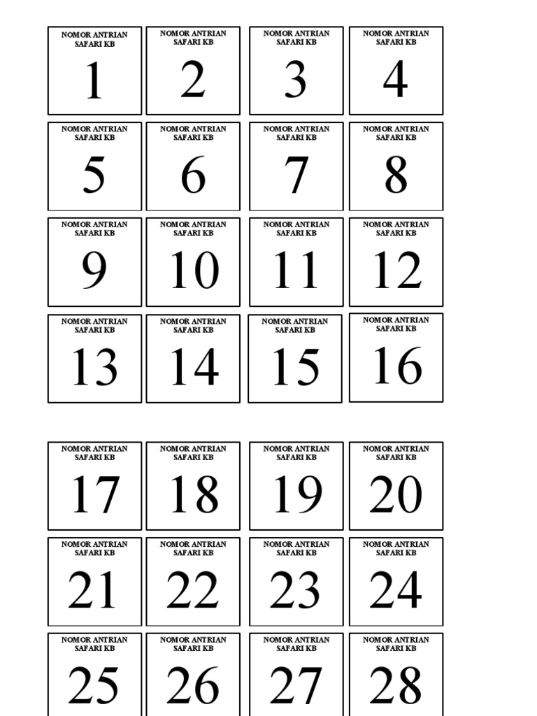 Queue Numbers for Health Services | PDF | Home & Garden