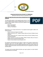 Guide for completing Application for X-Ray Facilities