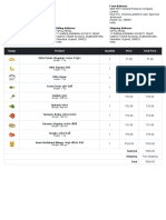 Offer Potato (Regular) : Image Product Quantity Price Total Price