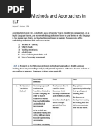 Exploring Methods and Approaches in ELT