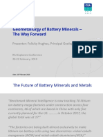 Geometallurgy of Battery Minerals