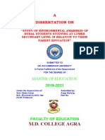 M.D. College Agra: A Dissertation On