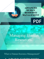 Advanced Human Resource Management
