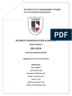 Business Communication & Analysis: Gbs India