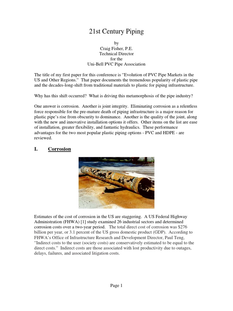 PVC Vs HDPE PDF Sanitary Sewer Wastewater