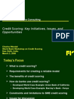 Credit Scoring: Key Initiatives, Issues, And: Opportunities