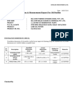 Visual Inspection & Measurement Report For Oil Purifier: Foundation Dimension Check