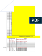 Registos contabilísticos de lançamentos de uma empresa de pintura