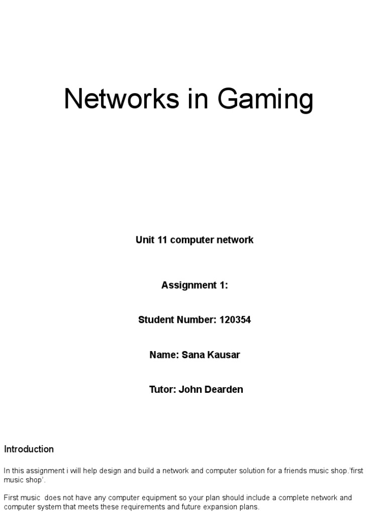 Gaming Network Design Guide | PDF | Network Topology | Computer Network