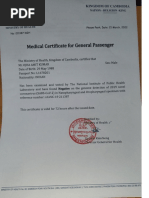 Medical Certificate For General Passenger: Nation-Religion - King