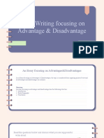 Essay Writing Focusing On Advantages and Disadvantages-Input