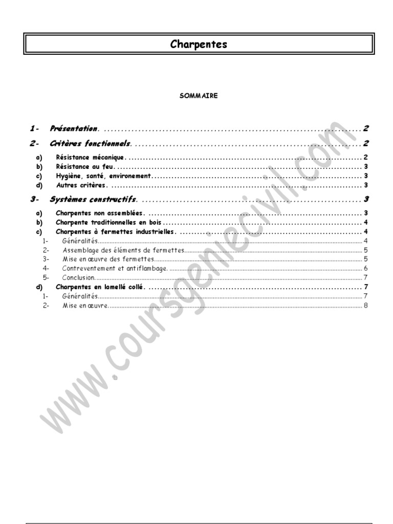 Étude des charpentes en bois lamellé-collé | PDF | Bois (matériau de ...