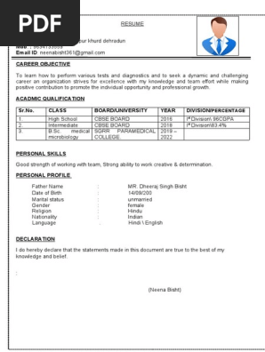 Professional resume 
