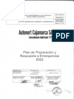 plan de preparación y respuesta de emergencia 2022