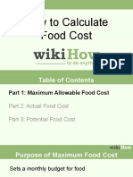 How To Calculate Food Cost