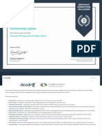 Sertifikat Course Python