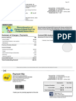 Payment Slip: Summary of Charges / Payments Current Bill Analysis