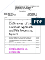 Differences of The Database Approach and File Processing System