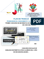 PLAN DE TRABAJO Concurso D Ematematica