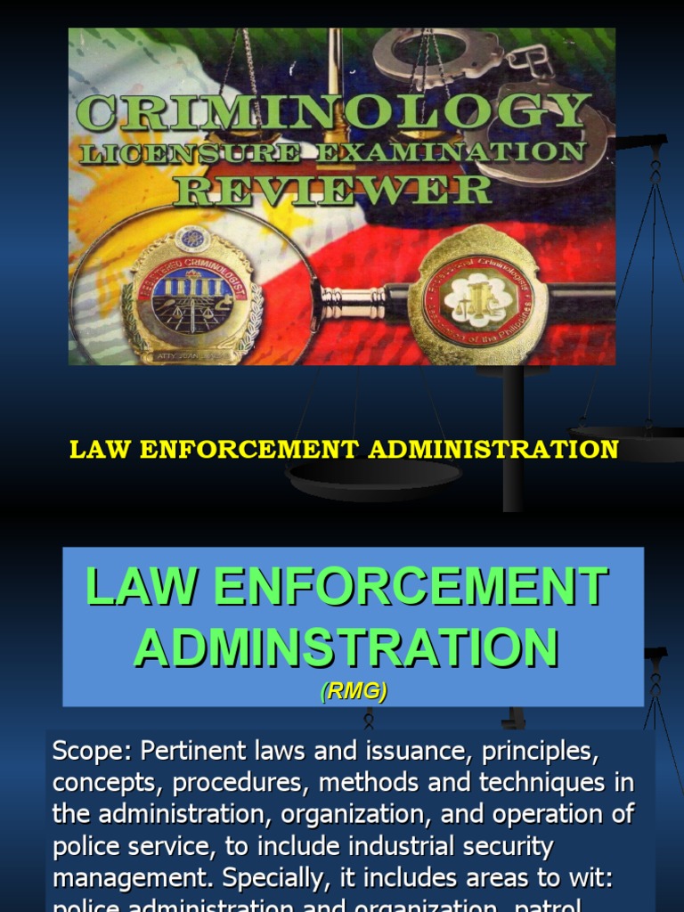 Law Enforcement Administration Overview | PDF | Espionage | Police