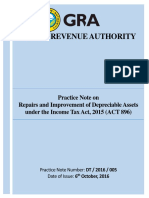 Practice Note On Repairs and Improvement of Depreciable Assets