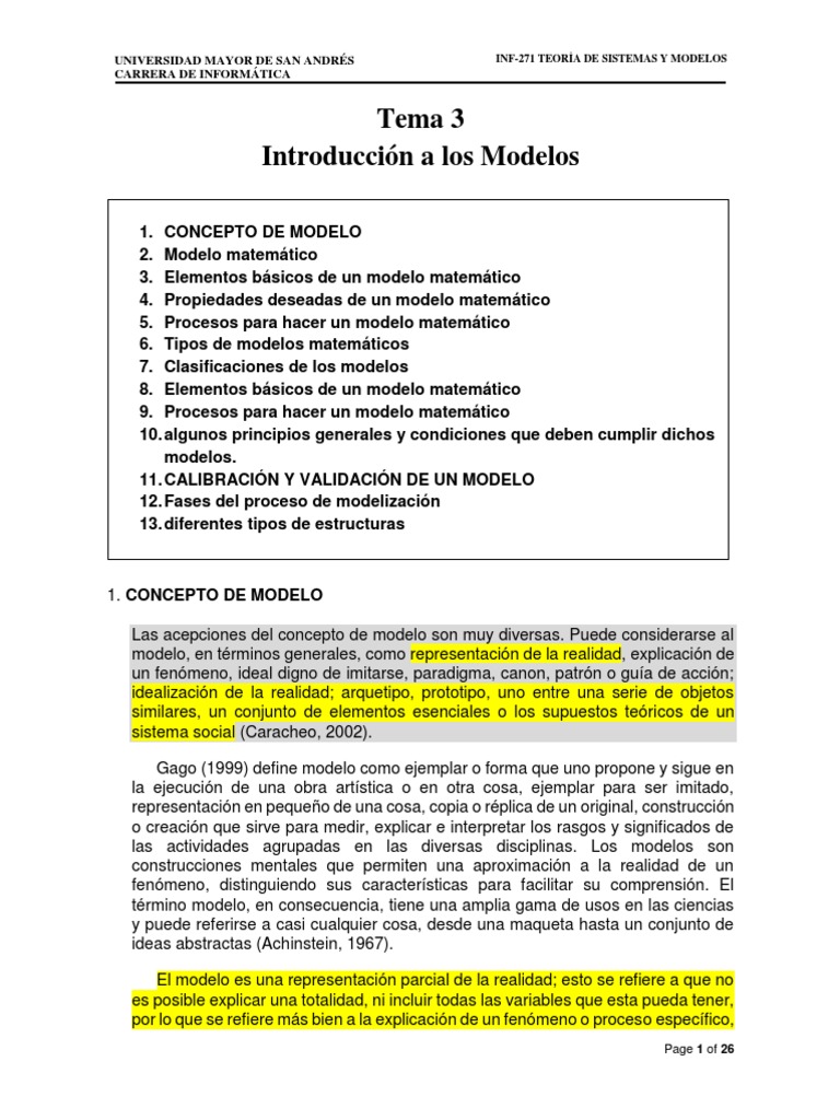 Tema 03 Modelos | PDF | Modelo matemático | Matemáticas