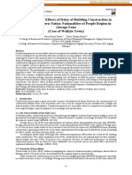 The Causes and Effects of Delay of Building Construction in Ethiopia, Southern Nation Nationalities of People Region in Gurage Zone (Case of Wolkite Town)