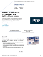 Sistema Automatizado de Tipificación de Sangre Erytra Eflexis - Gel DG - Grifols