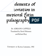 Elements of Abbreviation in Medieval Latin Paleography