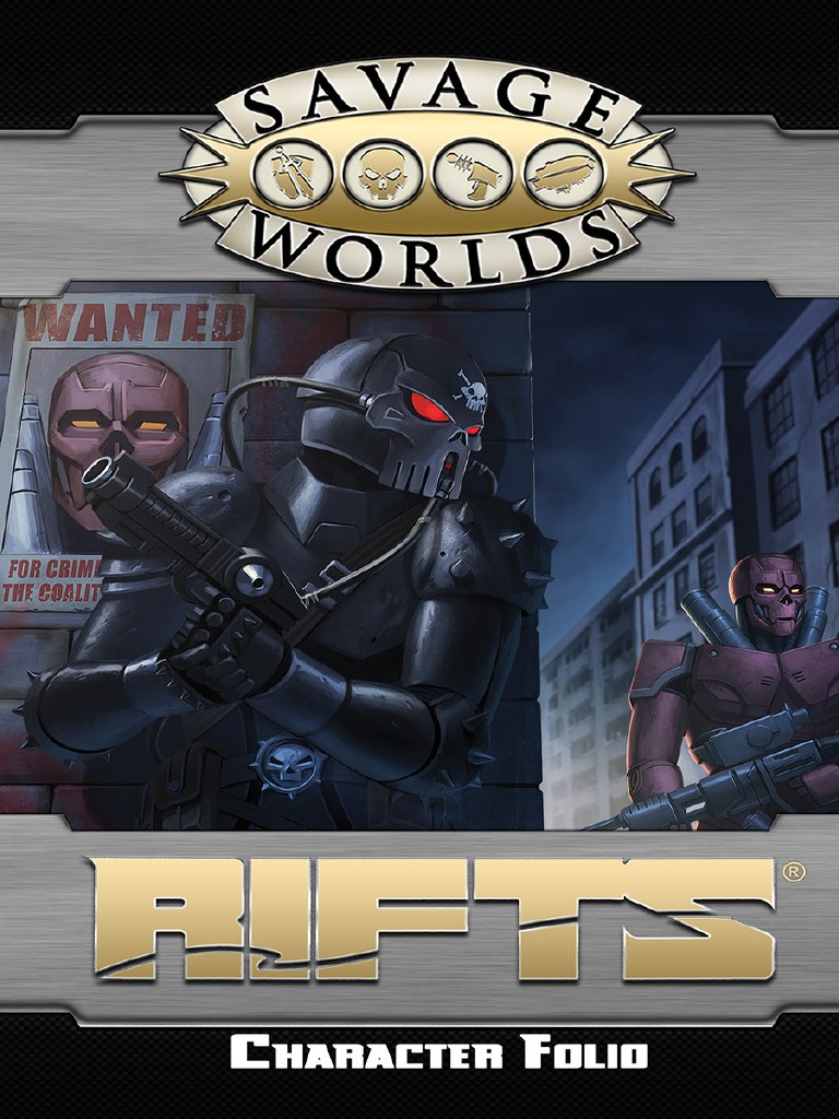 Savage Worlds - RIFTS - Character Folio | PDF | Military Technology