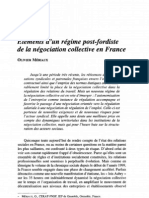 Eléments d'un régime post-fordiste de la négociation collective en France