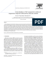 Microstructure and Microhardness of Sic Nanoparticles Reinforced Magnesium Composites Fabricated by Ultrasonic Method