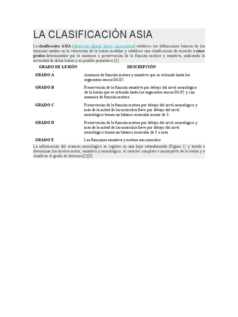La Clasificación Asia | PDF